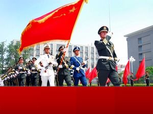 Honor Guard of the Three Armies: una plantilla de diapositivas adecuada para el festival de construcción de fiestas