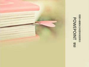 Fresh pink ppt template for girls pink books
