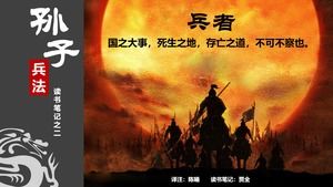 "Sunzi Art of War" การอ่านบันทึกแม่แบบ ppt