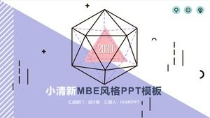Purple creative MBE polygon PPT template