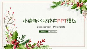 เท็มเพลต PPT ต้นสดสีน้ำเล็ก เท็มเพลต PPT ต้นสดสีน้ำเล็ก