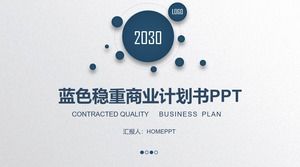 Blue simple business plan PPT template free download