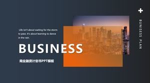 PPT template of business financing plan in magazine album style