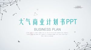 Plantilla PPT de plan de financiación empresarial con fondo de línea de puntos simple