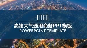 Atmospheric city buildings aerial view background general business PPT template