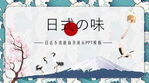 新鮮な和風浮世絵風PPTテンプレート