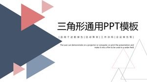 Universelle Geschäfts-PPT-Vorlage mit blauem und rotem Dreieckhintergrund