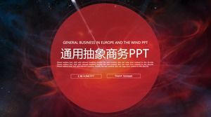 Plantilla PPT de negocios universal abstracta roja