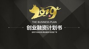 Black gold 2019 business financing plan PPT template