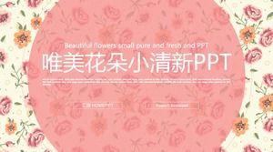 Modèle PPT d'art frais de beau fond de fleur