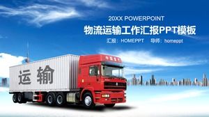 Șablonul PPT de transport a fundalului de camion container