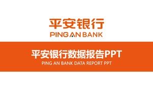 Modelo de PPT de relatório de dados simples Ping An Bank laranja