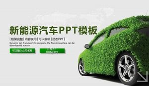 Green new energy vehicle PPT template