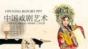 Çin opera sanat PPT şablonu