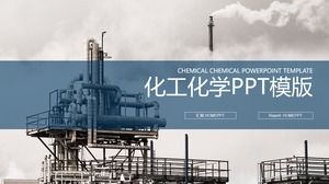 Template PPT industri untuk latar belakang pabrik kimia