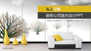 Modern style home decoration PPT template