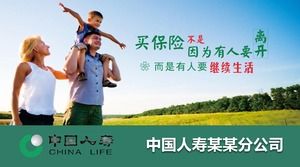 Modelo de PPT de introdução de negócios de seguros de vida na China