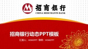 China Merchants Bank dinamic raport de lucru descărcare gratuită șablon PPT