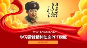 Modello PPT di apprendimento dello spirito Lei Feng