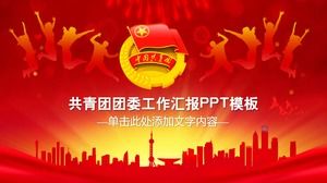 Informe de trabajo plantilla PPT de la Liga de la Juventud Comunista