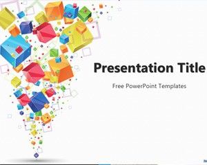 Free 3D Cubes Szablon programu PowerPoint