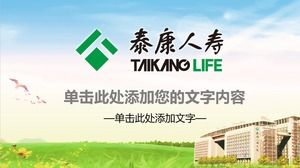 قالب Taikang للتأمين على الحياة PPT