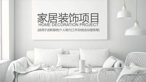 PPT-Vorlage für Dekoration Unternehmen Home Decoration Projektbericht