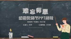 Șablon PPT din ziua profesorului în stil pictat manual cu cretă