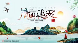 Squisito modello PPT del Festival Qingming "Ching Ming Ching"