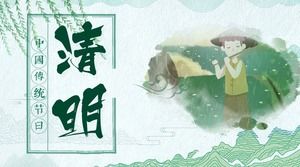 Chinese traditional festival: Qingming Festival PPT template