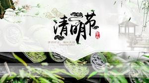 Szablon chiński tradycyjny festiwal Ching Ming slajdów szablonu