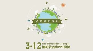 "Rendre la terre meilleure" modèle PPT Arbor Day
