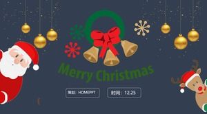Santa PP rusa latar belakang template PPT Natal