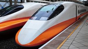7 high-speed rail car PPT background maps
