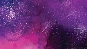 紫色の水彩インクPPT背景画像
