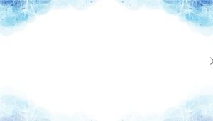 Blaues schönes Aquarell-PPT-Hintergrundbild