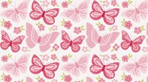 ピンクのファッション蝶PPT背景画像の無料ダウンロード