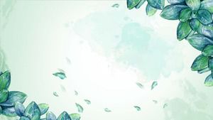 Frisches grünes Sukkulenten-PPT-Hintergrundbild