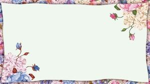 Two beautiful flower PPT border background pictures