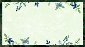 Fresh green watercolor PPT border background picture