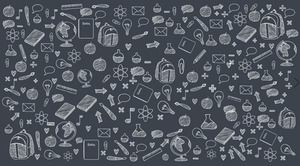 Blue gray teaching icon PPT background picture