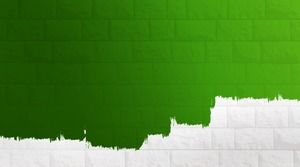 Dua gambar latar belakang PPT dinding hijau dan putih