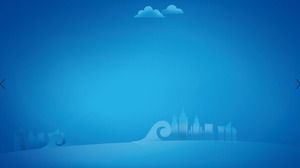 Imagine de fundal PPT silueta orașului gradient albastru
