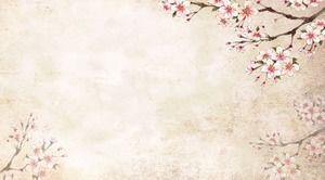 Eight beautiful watercolor flower PPT background pictures