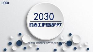 Template PPT ringkasan 2030 end stereoscopic sederhana dan murah hati