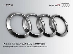 Audi Market Department 연간 작업 요약 및 연간 작업 계획 PPT