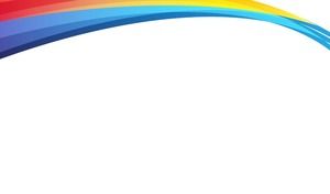 Quattro fantastiche immagini di sfondo arcobaleno curva PPT bordo