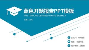 Blaue praktische Abschlussarbeit Eröffnungsbericht PPT Vorlage