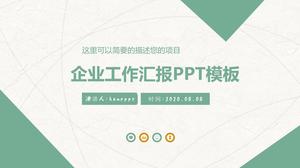 Modelo de PPT verde simples e prático de relatório de trabalho