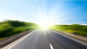 Six blurry and dynamic road PPT background pictures